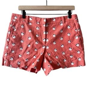 Women's 6 Ann Taylor Peach Shorts Devin Fit Fruit Zipper Fly